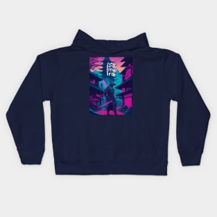 Futuristic Samurai: A Journey Through Time and Tradition Kids Hoodie